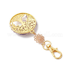 Chakra Natural & Synthetic Gemstone Chips Beads & Alloy Tree of Life Pendant Decorations&nbsp;HJEW-JM03129