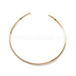 PVD Vacuum Plating 304 Stainless Steel Textured Wire Necklace Making&nbsp;STAS-B036-03G