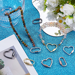 8Pcs 2 Styles 4 Colors Alloy Screw Carabiner Lock Charms&nbsp;FIND-DC0008-31A