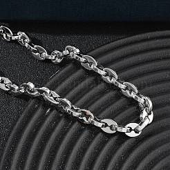 6MM 304 Stainless Steel Oval Link Chain Bracelets&nbsp;SA-CBA2696-19P