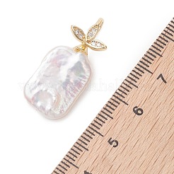 Natural Baroque Keshi Pearl Pendants&nbsp;PALLOY-JF05193