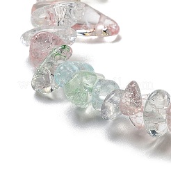Transparent Crackle Glass Beads Strands&nbsp;GLAA-U004-01B