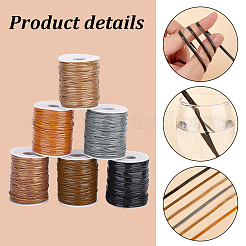 6 Rolls 6 Styles 50M Flat PVC Cords&nbsp;OCOR-PH0002-55