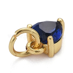 Brass Micro Pave Cubic Zirconia Charms&nbsp;KK-P192-08-G02