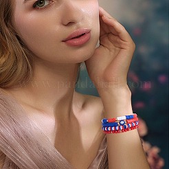 7Pcs 7 Style Handmade Polymer Clay Heishi Surfer Stretch Bracelets Set&nbsp;BJEW-SW00076