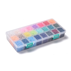 240g 24 Colors Handmade Polymer Clay Beads&nbsp;CLAY-JP0001-09-4mm