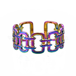 Open Rectangle Cuff Rings&nbsp;RJEW-N038-014