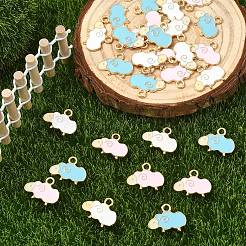 30Pcs 3 Colors Alloy Enamel Pendants&nbsp;ENAM-YW0008-24