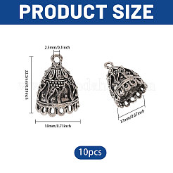10Pcs Tibetan Style Zinc Alloy Pendant Bails&nbsp;FIND-CA0011-51