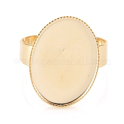 Adjustable 201 Stainless Steel Finger Rings Components&nbsp;STAS-I137-12G