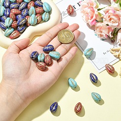 20Pcs Plating Acrylic Beads&nbsp;PACR-YW0001-55A