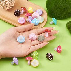 20Pcs UV Plating Opaque Luminous Acrylic Beads&nbsp;OACR-TA0005-13