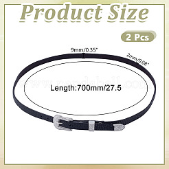 2Pcs Leather Hat Bands for Hat Accessories&nbsp;FIND-HY0004-82