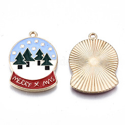 Eco-Friendly Alloy Enamel Pendants&nbsp;ENAM-Q437-065-NR
