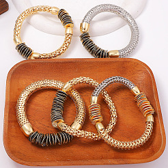 Alloy Disc Beaded Bangle Sets for Women&nbsp;WGE1C34-01