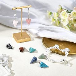 11pcs 11 style Cone/Spike/Pendulum Natural & Synthetic Gemstone Pendants&nbsp;G-NB0003-05
