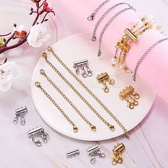 8 Strands 8 Style 304 Stainless Steel Chain Extender&nbsp;DIY-SZ0004-40