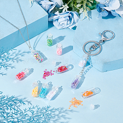 50Pcs 10 Colors Transparent Glass Pendants&nbsp;GLAA-UN0001-19