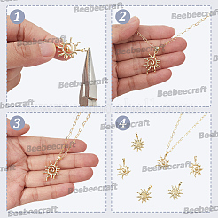 8Pcs 2 Styles Brass Pendants&nbsp;KK-BBC0024-51