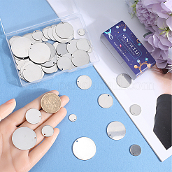 100Pcs 5 Styles 304 Stainless Steel Pendants&nbsp;STAS-SC0008-29