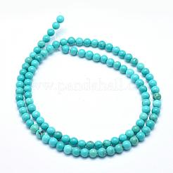 Natural Magnesite Round Beads Strands&nbsp;TURQ-G148-03-4mm