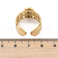 304 Stainless Steel Wide Open Cuff Rings&nbsp;RJEW-Z078-08G
