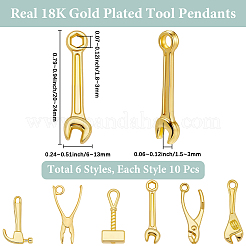 60Pcs 6 Style Alloy Charms&nbsp;FIND-BBC0004-26