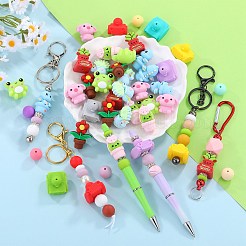 6Pcs 6 Colors Tank Duck Food Grade Silicone Focal Beads&nbsp;SIL-SZ0002-81