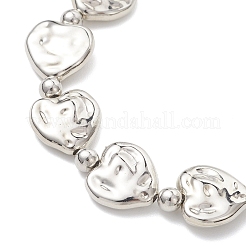 Heart CCB Plastic Beaded Bracelets&nbsp;BJEW-JB13008-02