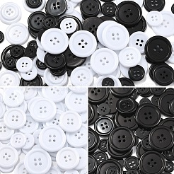 100Pcs 10 Styles Resin Buttons&nbsp;RESI-YW0003-14
