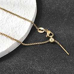 1.3MM Unisex 304 Stainless Steel Box Chain Necklaces&nbsp;NJEW-P356-08G