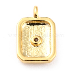 Brass Clear Cubic Zirconia Charms&nbsp;X-KK-J276-10G