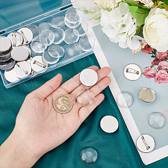 DIY Blank Dome Brooch Making Kit&nbsp;STAS-UN0044-51
