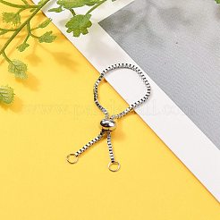 Non-Tarnish Adjustable 316 Surgical Stainless Steel Box Chain Slider Ring Making&nbsp;X-AJEW-JB00775-01
