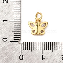 Brass Micro Pave Cubic Zirconia Pendants&nbsp;KK-I360-009G-01