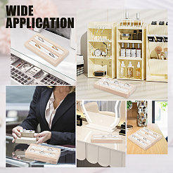 2-Slot Wooden Ring Display Stands&nbsp;ODIS-WH0025-88