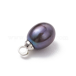 Dyed Natural Cultured Freshwater Pearl Pendants&nbsp;PALLOY-TA00244