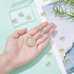 12Pcs 3 Color 201 Stainless Steel Pendants&nbsp;STAS-BC0002-75
