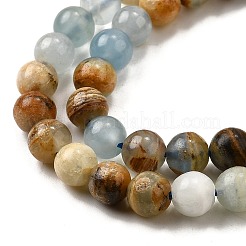 Natural Blue Calcite Beads Strands&nbsp;G-H312-C02-6mm