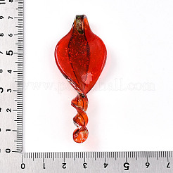 Handmade Gold Sand Lampwork Big Pendants&nbsp;LAMP-T023-09