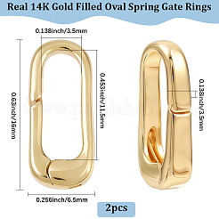 2Pcs Brass Spring Gate Rings&nbsp;FIND-BBC0004-41A