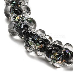 Handmade Dichroic Foil Glass Beads Strands&nbsp;DICH-U001-04B