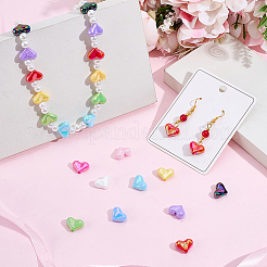 150Pcs 10 Colors UV Plating Opaque Acrylic Beads&nbsp;OACR-SP0002-44A
