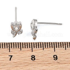 SHEGRACE Brass Micro Pave Cubic Zirconia Stud Earrings&nbsp;XGRQ4N571-707P