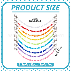 9Pcs Acrylic Hat Chains&nbsp;HJEW-WR00048