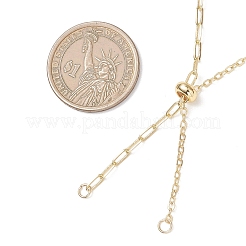 Brass Paperclip Chain Cable Chain Necklace Slider Making&nbsp;AJEW-JB01525