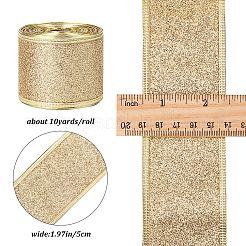 Sparkle Wired Edge Polyester Ribbon&nbsp;OCOR-WH0071-026A