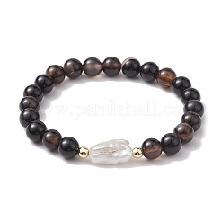 8mm Round Mixed Gemstone Beaded Stretch Bracelets&nbsp;BJEW-JB10309
