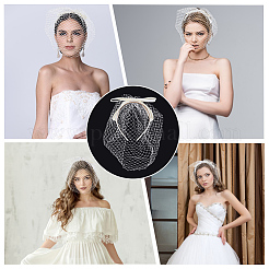 Gauze Mesh Veil Cloth Bowknot Hair Bands&nbsp;AJEW-WH20018-96