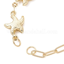 304 Stainless Steel Starfish Link Chain and Brass Paperclip Chain Bracelet Making&nbsp;AJEW-JB01590